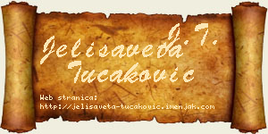 Jelisaveta Tucaković vizit kartica